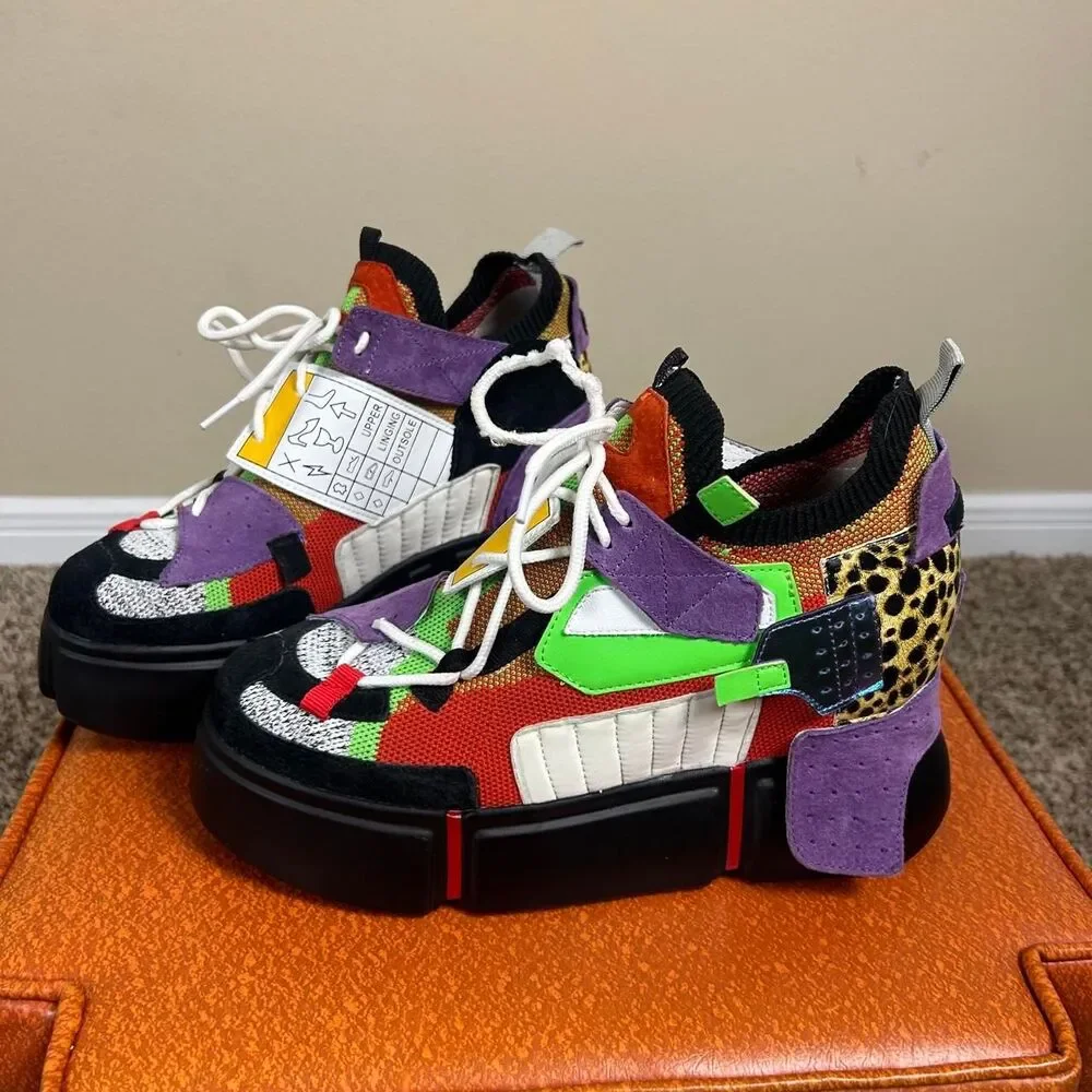 Anthony Wang Colorful Chunky Platform Sneakers